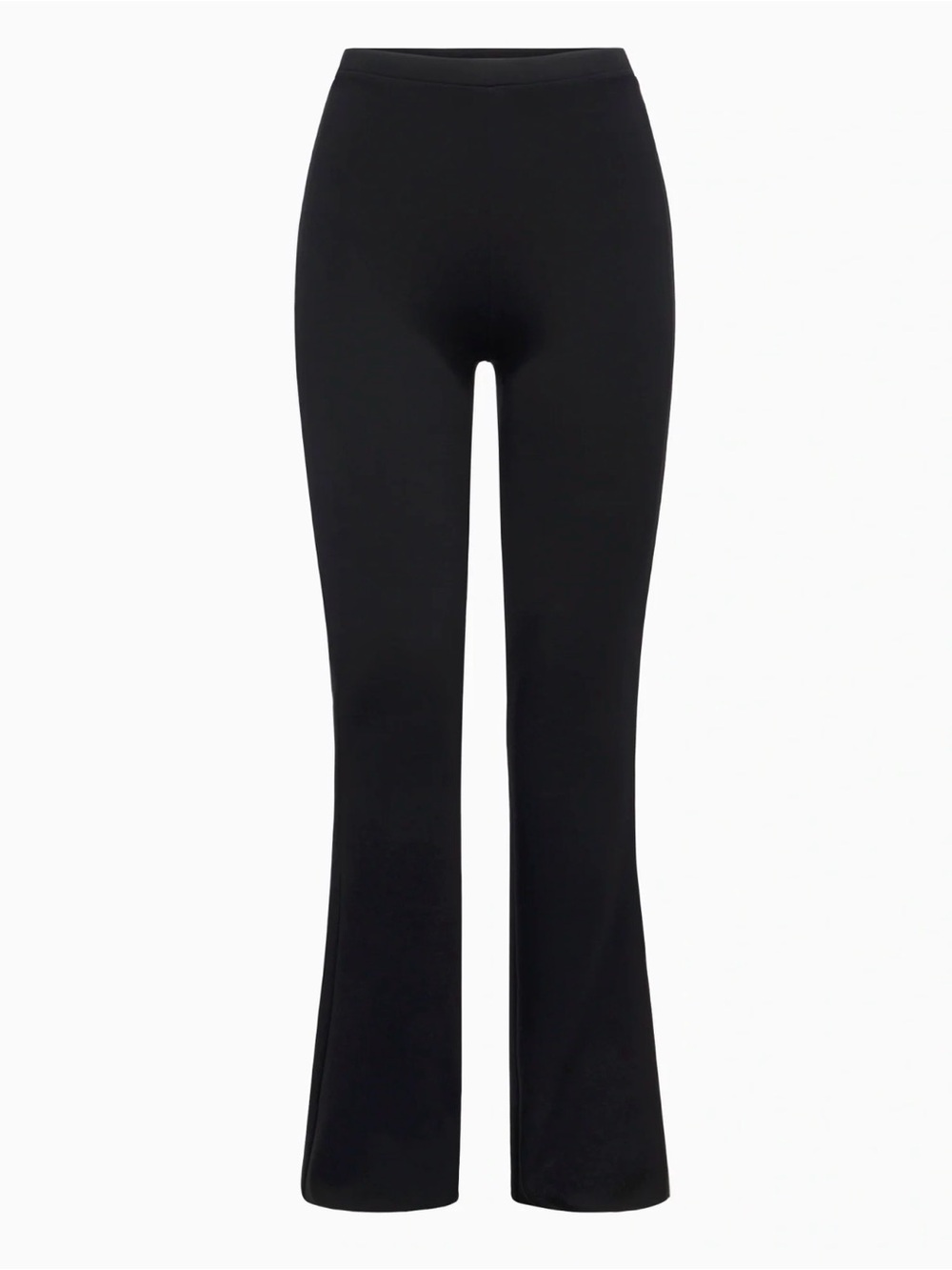 High-Rise Black Flare Ponte Pants